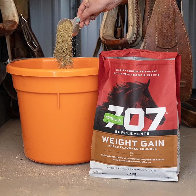 Formula 707 Weight Gain Crumble Equine Supplement, 7 lb Bag – Palatable, Calorie-Rich Nutritional Support for Hard-to-Keep and Senior Horses-PurrikoPets