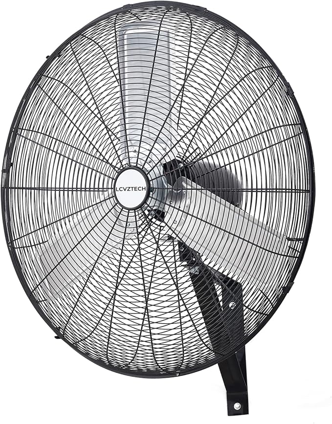 30 inch Wall Mount Fan Oscillating, 3-Speed 8850 CFM High Velocity Industrial Wall Mounted Fan, Heavy Duty Air Circulator for Garage, Shop, Gym, Workshop, Covered Patio - UL Listed-PurrikoPets