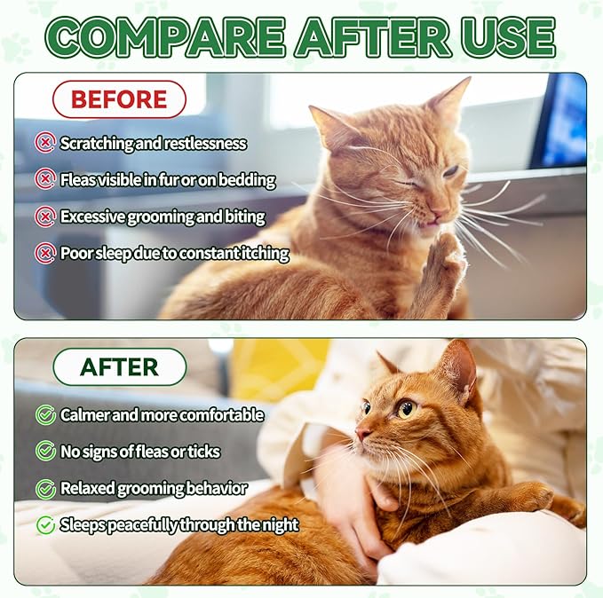 Flea & Tick Support for Cats – Natural Herbal Drops with Multivitamin – Fleas and Ticks Comfort Formula for Cat All Breeds & Ages – Bacon Flavor-PurrikoPets