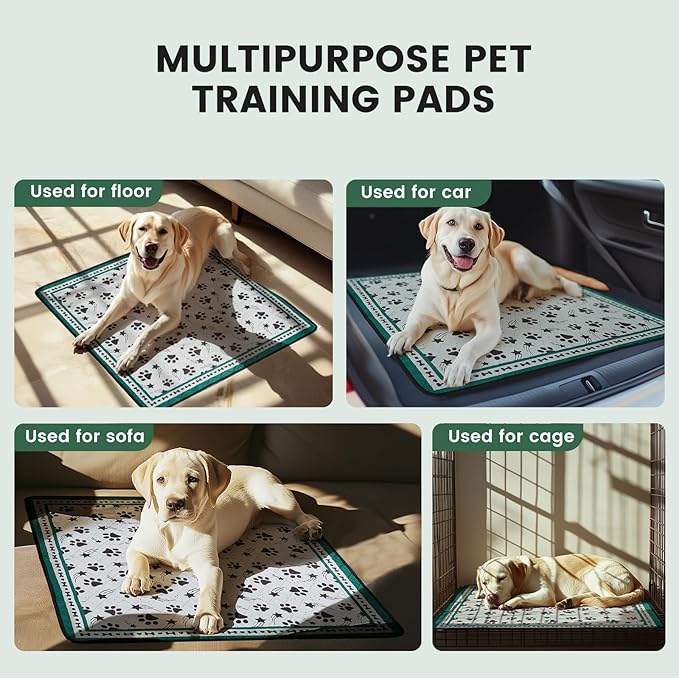 Gardner Pet Washable Dog Pee Pads, 36'' x 36'' Non Slip Dog Mats with Great Urine Absorption, Reusable Puppy Pee Pads for Potty Training - 2 Pack-PurrikoPets