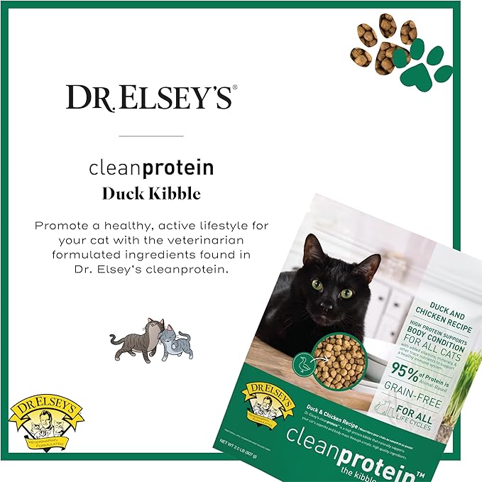 Dr. Elsey's cleanprotein Dry Kibble Duck 6.6 lb Bag-PurrikoPets