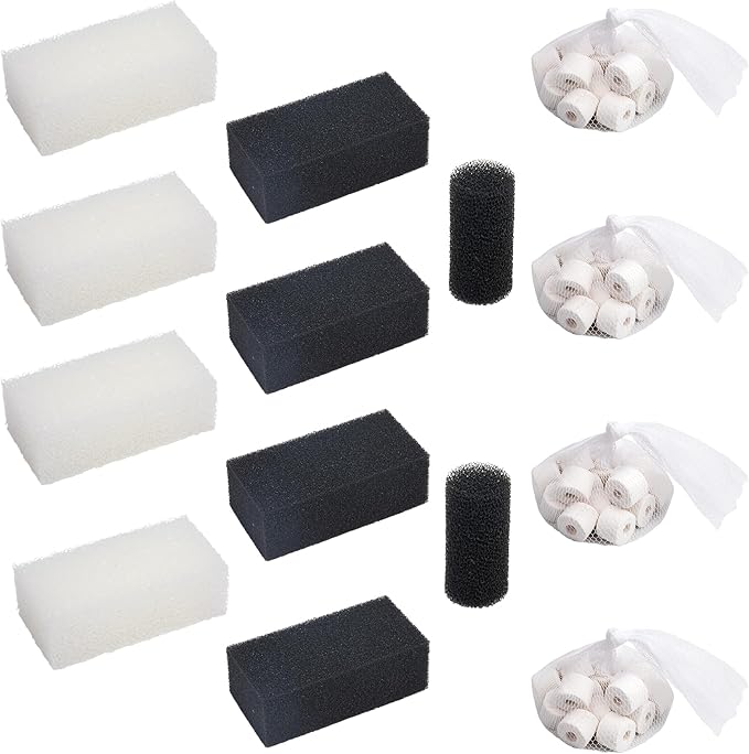 4 Sets of Three-Stage Filtration Maintenance Kit for Fish Tank Filters Replacement for Aquaclear 50 Power Filter Fish Tank Filter for 20- to 50-Gallon Aquariums-PurrikoPets