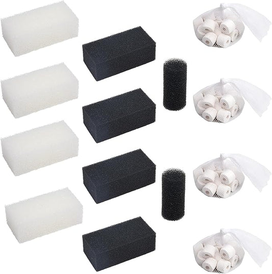 4 Sets of Three-Stage Filtration Maintenance Kit for Fish Tank Filters Replacement for Aquaclear 50 Power Filter Fish Tank Filter for 20- to 50-Gallon Aquariums-PurrikoPets