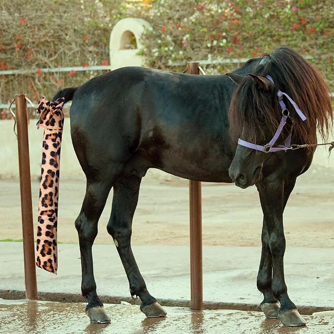 4 Pcs Horse Tail Bag Stretchy 22" Breathable with 2 Strands to Keep Clean and Protected Grooming Supplies-PurrikoPets