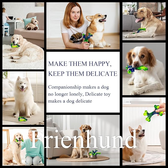 3-Pack Indestructible Nylon Dog Chew Toys for Aggressive Chewers - Long-Lasting Durable Bone-Shaped Toys, Large Breed Dogs, Tough Puppy Teeth Enrichment-PurrikoPets