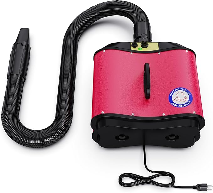 Flying Pig Double Motor High Performance Dog Pet Grooming Dryer -Magenta-PurrikoPets