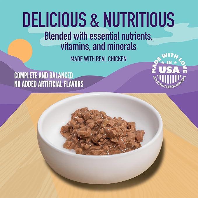 A Strong Heart Canned Wet Cat Food, Grilled Chicken Flavor in Gravy - 3 oz Cans (Pack of 24), Made in The USA with Pieces of Real Grilled Chicken-PurrikoPets