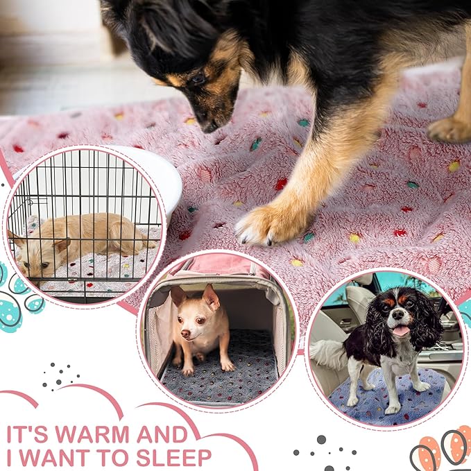 4 Pcs Waterproof Guinea Pig Blankets Washable Small Animal Fleece Bedding Absorbent Guinea Pig Cage Liners Reusable Pet Pee Pad Sleep Mat Pad Cover for Hamster Ferret (Colorful Dot,35 x 24 Inch)-PurrikoPets