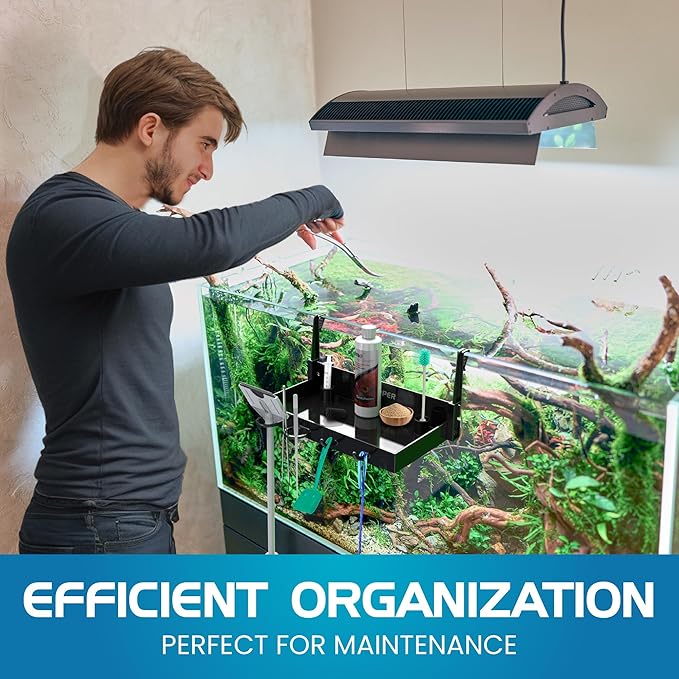 FL!PPER Flipper Tank Buddy - Fish Tank Accessories Organizer, Aquarium Accessories for Fish Tank, Aquarium Supplies, Saltwater Aquarium Accessories, Aquarium Cleaning Tools Storage Rack-PurrikoPets