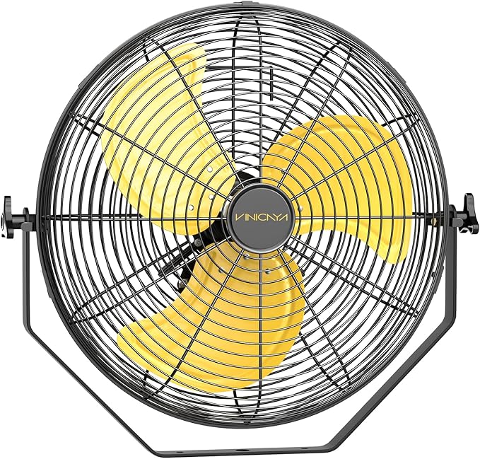 18 Inch Industrial Wall Fan, 4800 CFM Metal Wall Mount Fans with Poweful Motor, 3 Speed, Heavy Duty Fan Indoor for Covered Patio, Greenhouse, Gazebo, and Garage, UL Listed-PurrikoPets