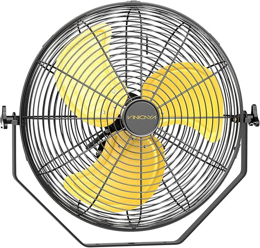 18 Inch Industrial Wall Fan, 4800 CFM Metal Wall Mount Fans with Poweful Motor, 3 Speed, Heavy Duty Fan Indoor for Covered Patio, Greenhouse, Gazebo, and Garage, UL Listed-PurrikoPets