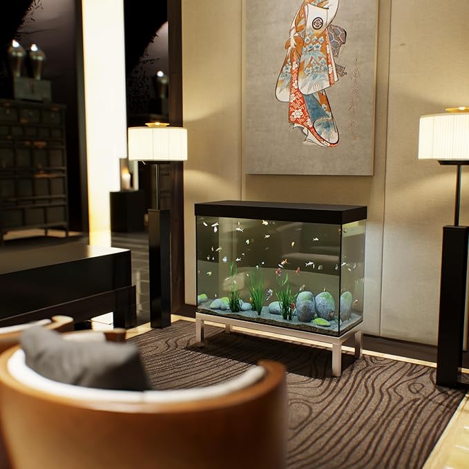 14 in X 36 in. Aquarium Stand | Industrial Style Aluminum Fish Tank Base with Open Frame Design-PurrikoPets