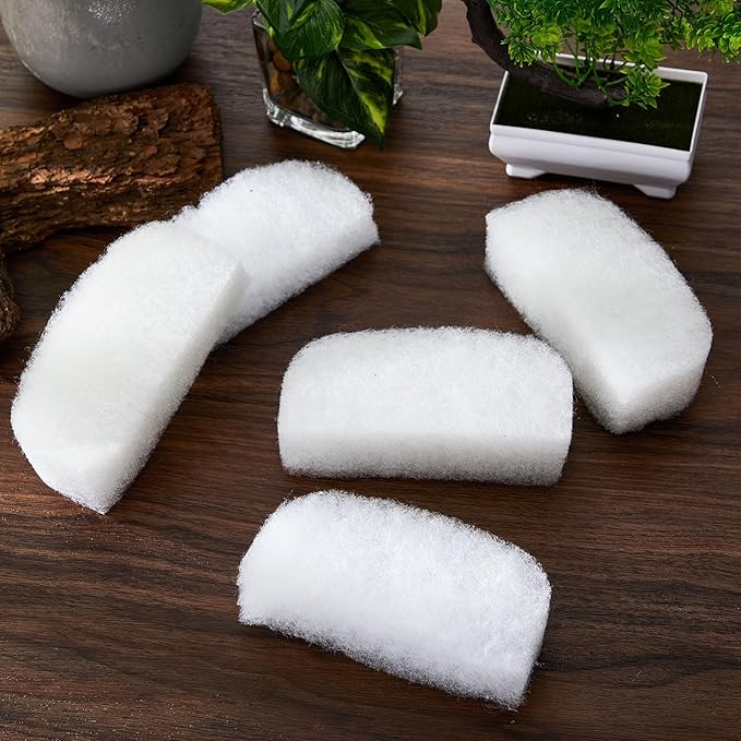 24 Pcs Filter Media Compatible with Fluval 106/107/206/207 Canister Filter Media Aquarium Polishing Pads 5.71 x 2.76 x 1.38 Inches Fish Tank Aquarium Accessories Replacement-PurrikoPets