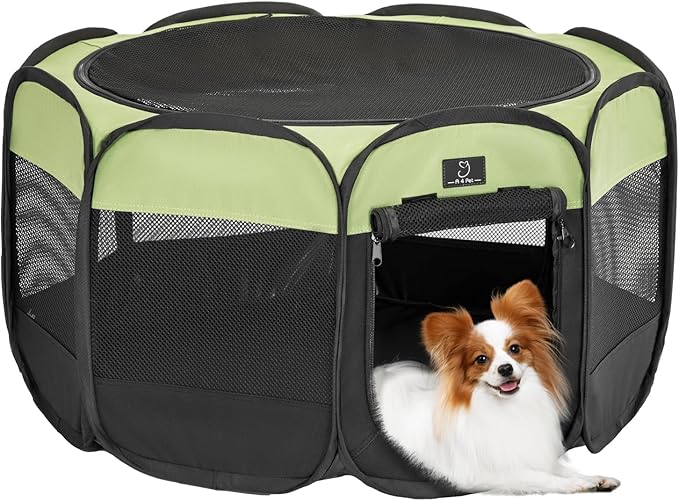 A 4 Pet Portable Cat Playpen for Small Dogs, 27" Small Kitten Playpen, Suitable for Puppy/Cats/Rabbit/Chick, Cat Play Pen with Mesh Panel(11”W × 7.5”H)-PurrikoPets