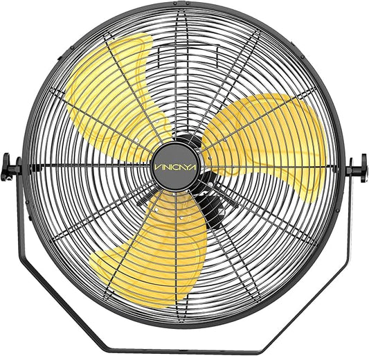 20 Inch Industrial Wall Mount Fan, 5200 CFM Industrial Metal Wall Fans with Poweful Motor, 3 Speed, Heavy Duty Construction Indoor for Warehouse, Workshops, and Garage, UL Listed-PurrikoPets