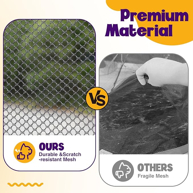 Extra Large Catio Outdoor Cat Enclosure Rywell 2-Tier Cat Tent for Patio, Balcony, Indoor & Camping, Foldable Outdoor Cat Playpen with Windows, Weatherproof Sunproof (Carry Bag Included)-PurrikoPets