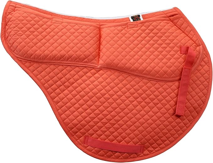 ECP Equine Comfort Products All-Purpose Contoured Correction Saddle Pad with Adjustable Memory Foam Inserts for Custom Support, Non-Slip, Shock Absorbing, 22” Spine, 19.5” Drop-PurrikoPets