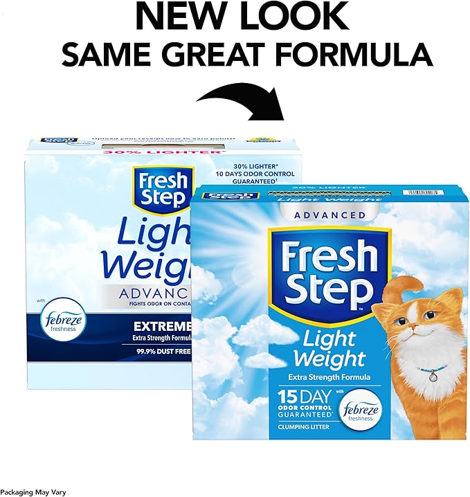 Fresh Step Light Weight Advanced Extreme Cat Litter with Febreze Freshness, Extra Strength Formula Clumping Litter, 25 lbs. (2 x 12.5 lb. Box)-PurrikoPets