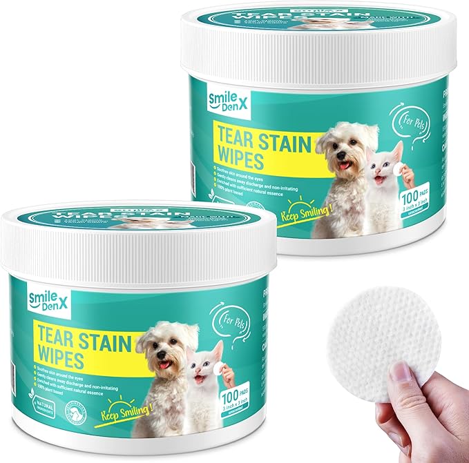 Dog Eye Wipes, Gentle Eye Wipes for Dogs & Cats, Pet Eye Cleaner Wash Removes Discharge, Crust, Debris, and Gunk (200, Unscent)-PurrikoPets