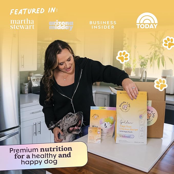 Golden Probiotic Dog Food Dry, Chicken, 4lb Bag, Allergy and Gut-Friendly Adult Kibble for Digestive Health with Cage-Free Chicken, 20 Plant Based Superfoods, Beef and Grain Free-PurrikoPets