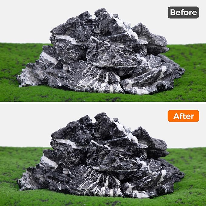 2-4 Inches Natural Seiryu Stone 10 PCS Aquarium Rocks for Aquascaping, Aquarium Landscaping, Terrariums, Fish Tank Decoration, Vivariums, Paludarium, Reptile and Amphibian Enclosures-PurrikoPets