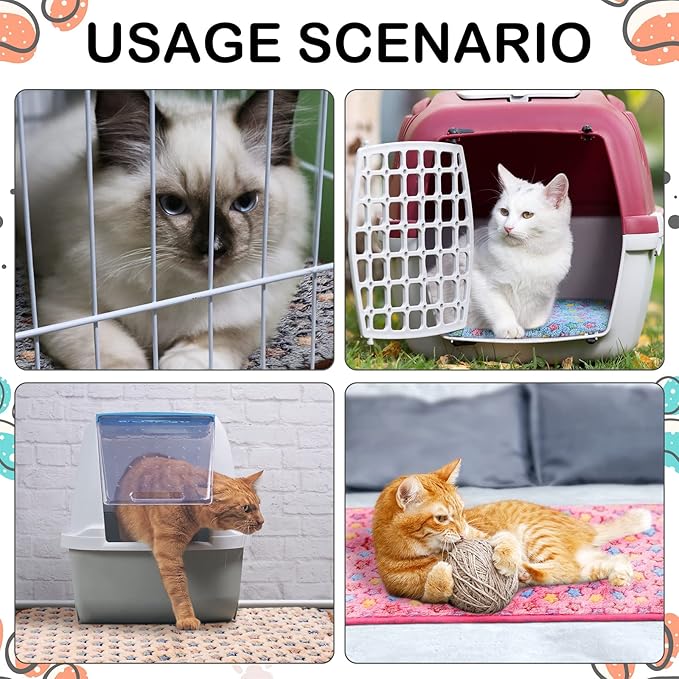 4 Pcs Waterproof Guinea Pig Blankets Washable Small Animal Fleece Bedding Absorbent Guinea Pig Cage Liners Reusable Pet Pee Pad Sleep Mat Pad Cover for Hamster Ferret (Star Pattern,12 x 12 Inch)-PurrikoPets