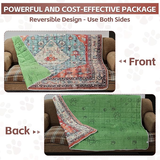 Extra Large Washable Pee Pads for Dogs (72"x72"), Upgrade Reusable Puppy Pads with Non-Slip Rug Pad, Super Thickening Absorbent Leakproof Dog Traning Pads Whelping Pad for Dogs, Doggie-PurrikoPets