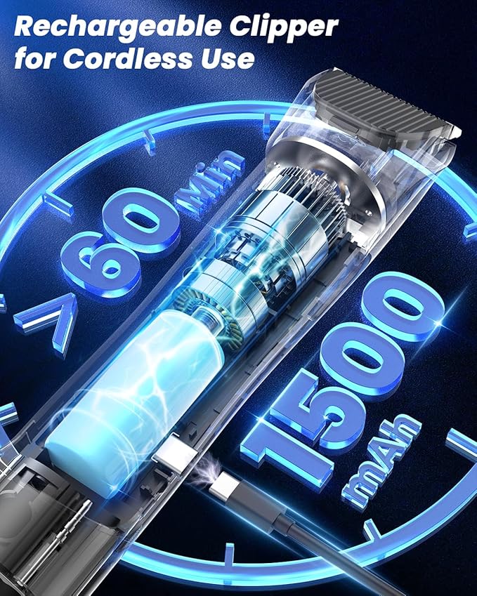 Dog Grooming Vacuum, 4.5L Extra-Large Dust Cup Dog Grooming Kit, 14000Pa High-Suction Pet Groomer with Clippers, Low-Noise All-in-One Shedding Control Set for Home Use-PurrikoPets