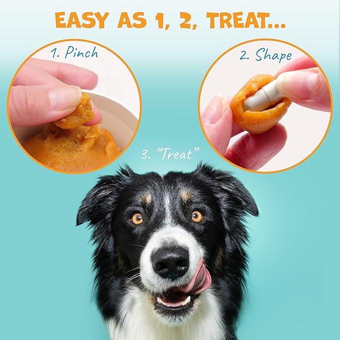 Flavor-Doh - Flavored Pill Wrap for Dogs to Hide Capsules, Create Pockets, and Form Pill Treats for Dogs - Easy-to-Use Treat Paste for Pet Medicine - Peanut Butter (8oz)-PurrikoPets