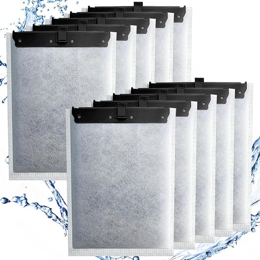 driamor 10 Pack Large Filter Cartridges Compatible with Whisper Filters 20i/40i IQ20/30/45/60 PF20/30/40/60, Aquarium Filter Cartridge Replacement Assembled Compatible with ReptoFilter 125GPH-PurrikoPets