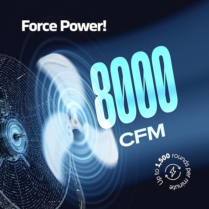 24 Inch High-Velocity Industrial Metal Drum Fan 8,800 CFM, 3-Speed Heavy Duty Floor Fan, 360-Degree Tilt for Commercial, Warehouse, Workshops, Garage, Factory, and Basement with Extreme Power-PurrikoPets