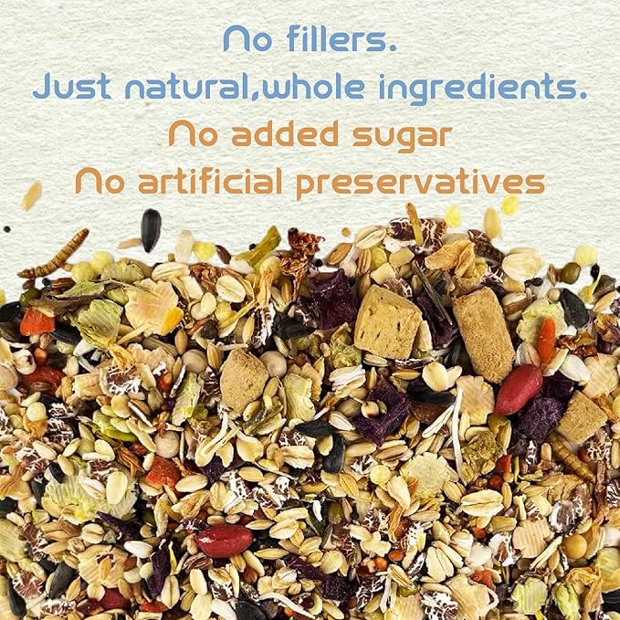 Garden Fruit & Vegetable Hamster Food Mix Natural Small Pet Food Made for Hamsters 1LB Critical Care Healthy Dwarf Hamsters Feed New Packaging-PurrikoPets