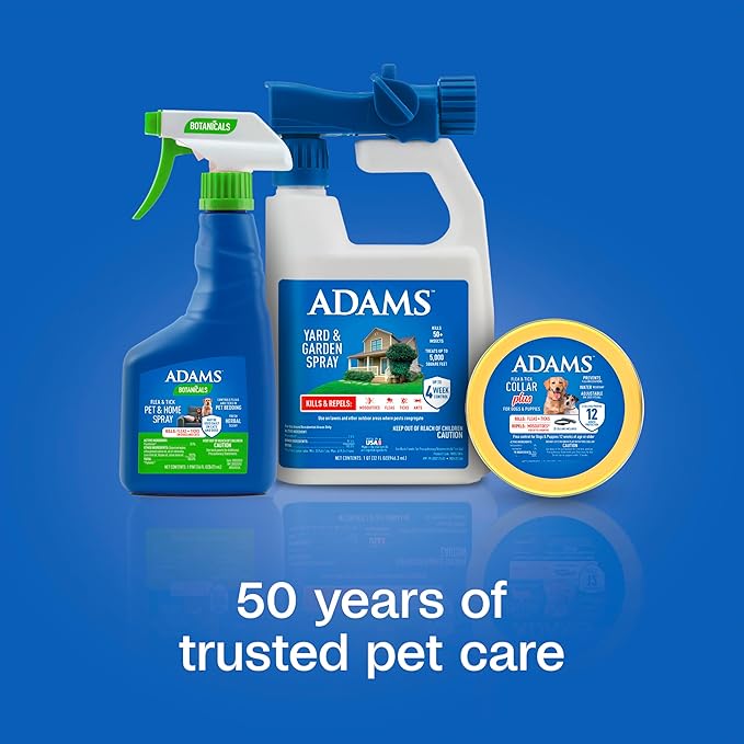 Adams Flea & Tick Collar Plus for Dogs & Puppies |2 Pack |12-Month Protection |One Size Fits All Dogs & Puppies 12 Weeks and Older |Kills Fleas and Ticks |Repels Mosquitoes (excluding California)-PurrikoPets