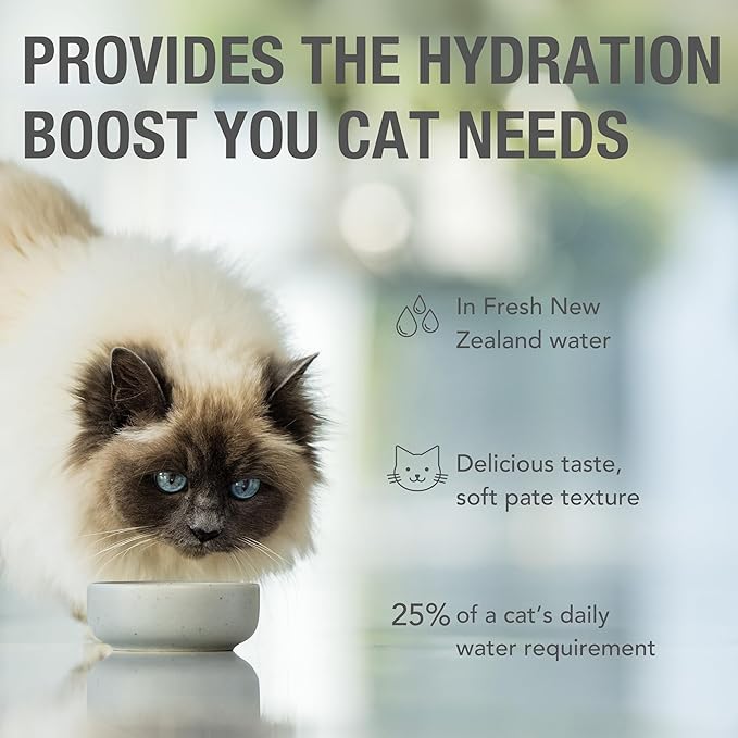 Feline Natural Wet Cat Food Pouch - Hoki & Beef Feast, Grain-Free, Grass-Fed & Sustainably Sourced Wet Food for Cats - Made in New Zealand, 3oz Pate, 12 Count Pack-PurrikoPets