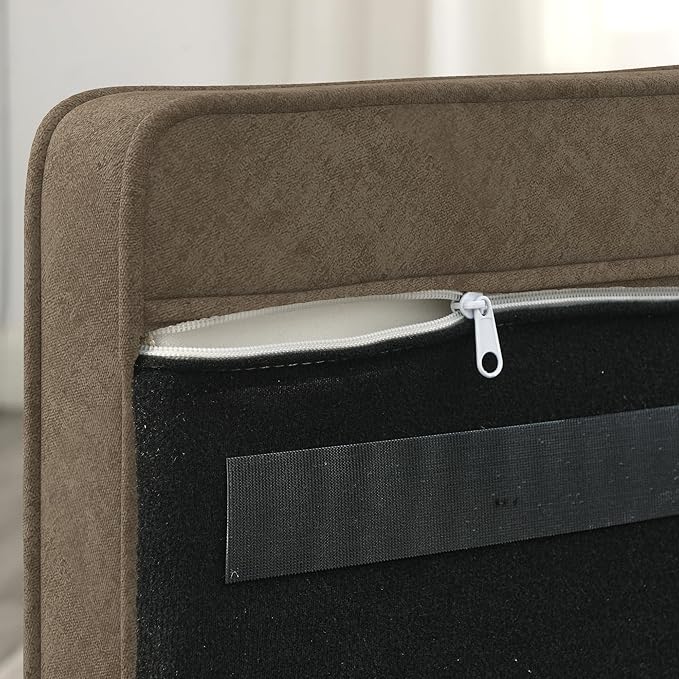 Dog Sofa Couch for Medium to Large Dogs, Memory Foam Pet Sofa Couch with Washable Fabric, Durable Elevated Dog Bed with Legs, Removable Cushion for Medium and Large Dogs, Brown-PurrikoPets