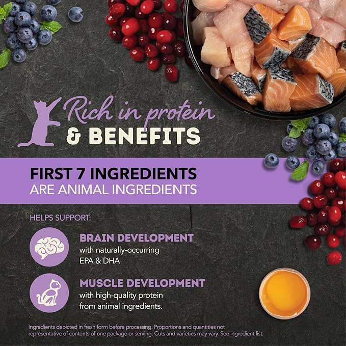 ACANA Chunks in Broth Wet Cat Food Chicken & Salmon Recipe for Kittens 3oz Cans (12 Count)-PurrikoPets