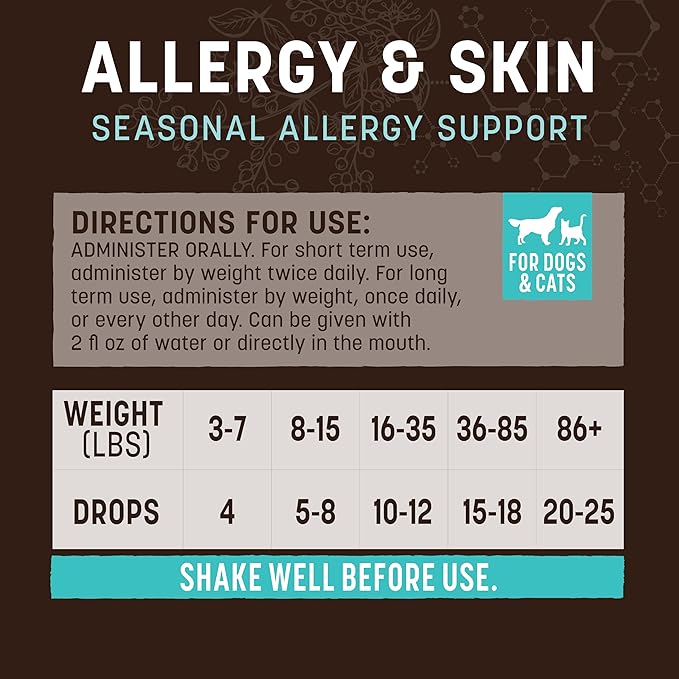 Earth Animal Herbal Remedies | Allergy and Skin | 2 fl oz-PurrikoPets