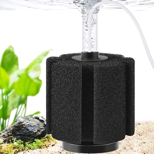FEDOUR Aquarium Sponge Filter, Ultra Quiet Aeration Bio Sponge Filters for Breeding Fry Shrimp Betta Fish Tank, Efficient Submersible Aquarium Filter for up to 100Gallon Tank (L for up to 100gallon)-PurrikoPets