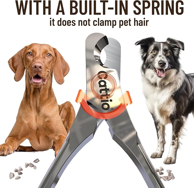 Dog Nail Clippers - All Steel Material, Built-in Spring,Heavy Duty Dog Nail Trimmer Full Metal Razor Sharp Professional for All Dogs Cats with Thick Toena,Dog Nail Trimmers-PurrikoPets