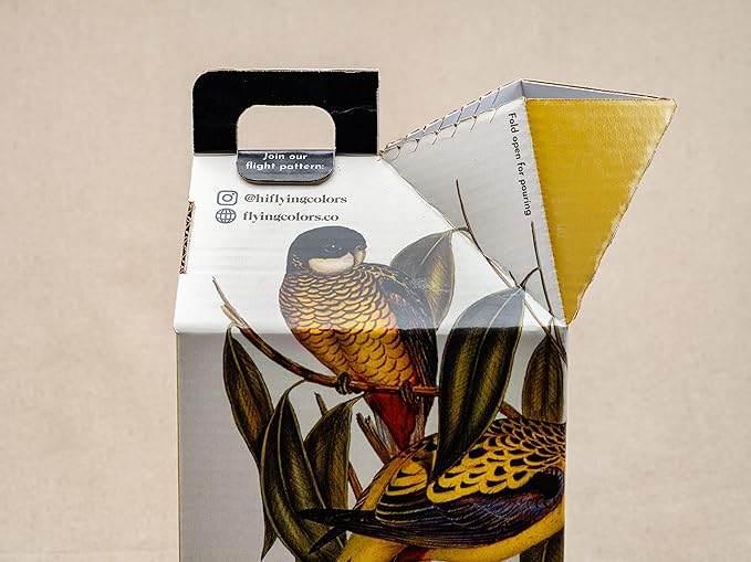 Flying Colors Premium Organic Wild Bird Seed | Black Oil Sunflower Seed | USDA Organic Ingredients | Best Seed for Backyard Bird Feeders | 3 Gallon Easy-Pour Carton-PurrikoPets