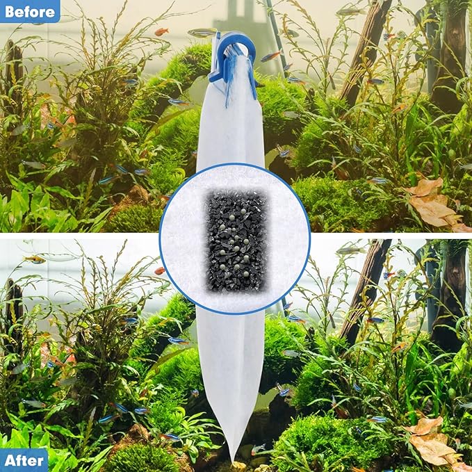 fishkeeper 16 Pack Large Filter Cartridges Compatible with Tetra Whisper Bio-Bag Filters Replacement Filter Cartridges for Whisper Power Filters 20i/40i /IQ20/30/45/60 PF20/30/40/60(Ready to Use)-PurrikoPets