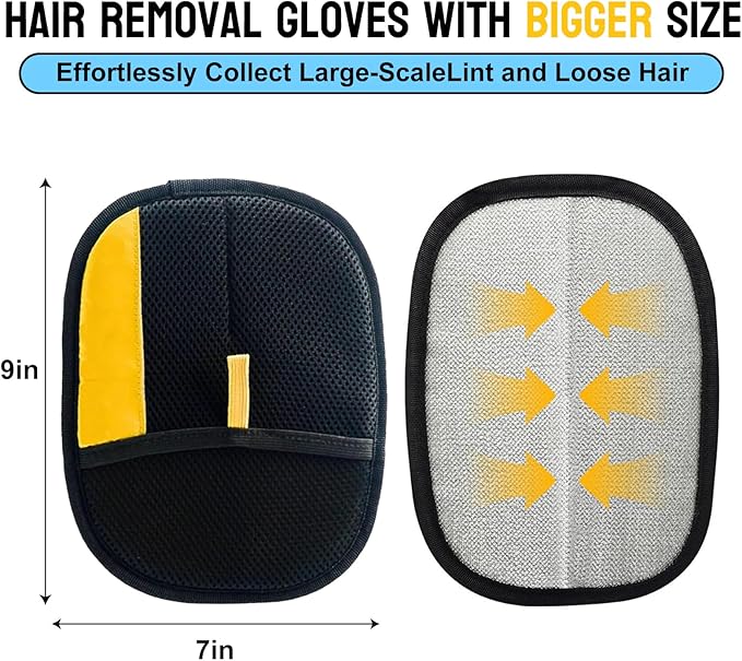 5PCS Pet Hair Removal Glove Set for Cats & Dogs, Newly Electrostatic Pet Hair Gloves, Reusable Cat Dog Grooming Gloves Magic Brush Pet Hair Remover Tool for Furniture Couch Carpet Car Seat Clothes-PurrikoPets