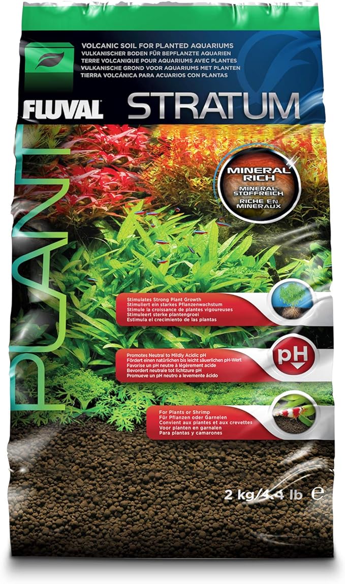 Fluval 12693 Plant and Shrimp Stratum for Freshwater Fish Tanks, 4.4 lbs. – Aquarium Substrate for Strong Plant Growth, Supports Neutral to Slightly Acidic pH-PurrikoPets