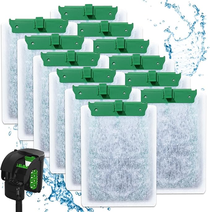 12PCS Medium Filter Cartridges Compatible with Tetra Whisper Bio-Bag Filter Cartridges Medium for 10i IQ10 PF10, Fish Tank Aquarium Filter Cartridges Compatible with Tetra Whisper Filter-PurrikoPets