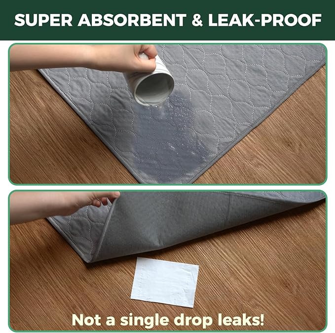 FXW Washable Pee Pads for Dogs, Puppy Pads with Super Absorbent, Specifically Designed for FXW Rollick/Homeplus 32inch 6 Panels Dog Playpen, 35" Hexagon, Gray, 1 Pack-PurrikoPets