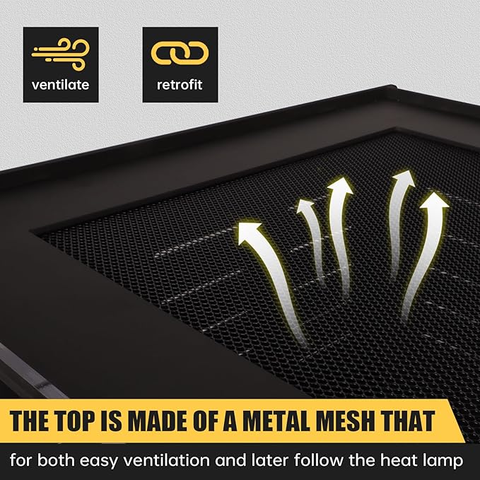 12x12x18 Reptile Enclosure – Acrylic Reptile Tank for Gecko, Snake, and Lizard – Compact PVC Terrarium for Small Pets-PurrikoPets