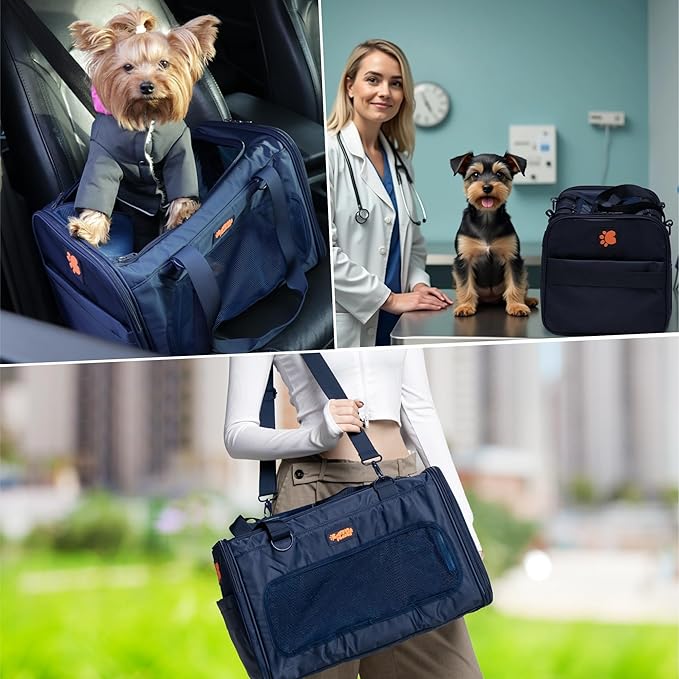 Dog Sling Carrier for Small Dogs – Pet Shoulder Bag with Safety Strap, Breathable Dog Pouch Carrier for Puppies and Cats – Soft Hands-Free Dog Carrier for Travel, Hiking, Shopping-PurrikoPets