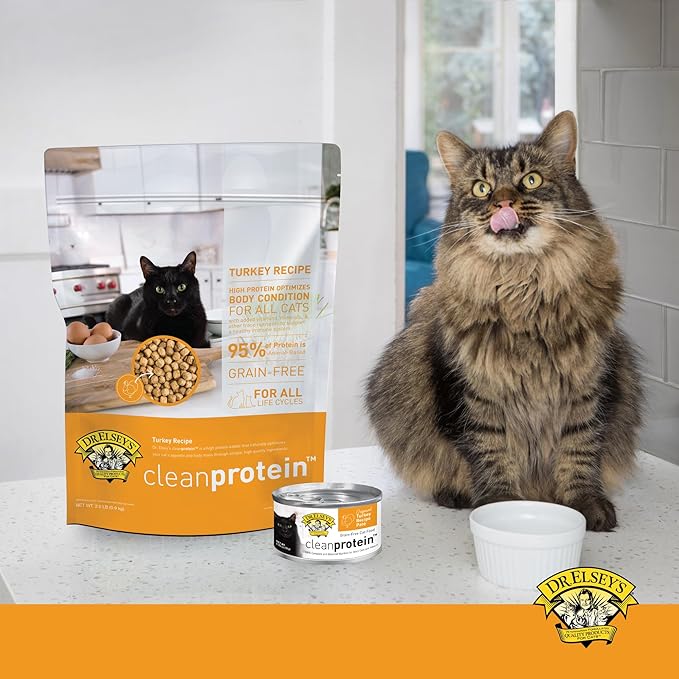 Dr. Elsey's cleanprotein Original Turkey Recipe Wet Cat Food, (Pack of 24), 2.75oz Cans-PurrikoPets
