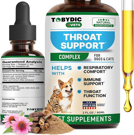 Dry & Wet Kennel Cough Natural Medicine & Relief for Dogs and Cats - Herbal Treatment Support Helps to Soothe Throat & Respiratory Trachea Comfort Supplement for Pets - Made in USA-PurrikoPets