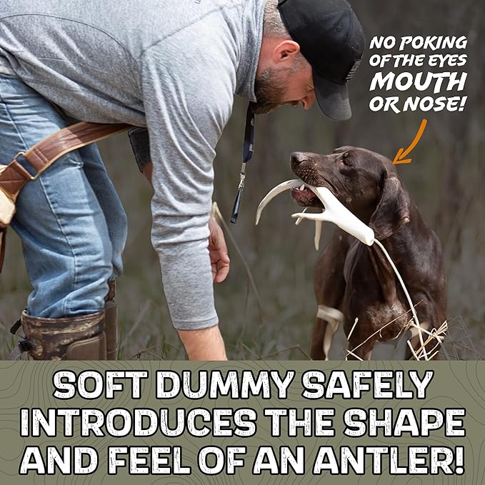DogBone Shed Hunting Dog Training Kit – Train Your Puppy to Find Deer Antlers - Includes 2 oz Scent for Nosework & Flexible Floating Dummy for Retrieving - Perfect for Whitetail Hunters-PurrikoPets